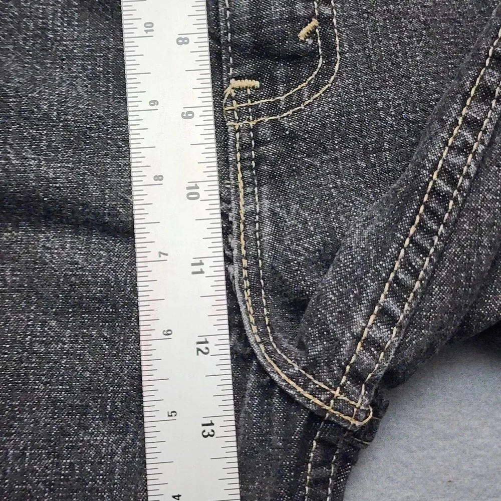 Faded Glory Original Fit Denim Shorts Men's Black Gray Size 46 Casual Jean Short